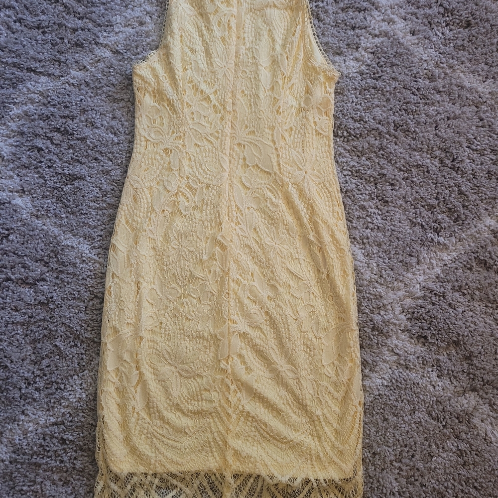 Yellow Lace Dress - Picture 2 of 4